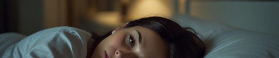 Why is Grief Worse at Night. Woman in bed unable to sleep.